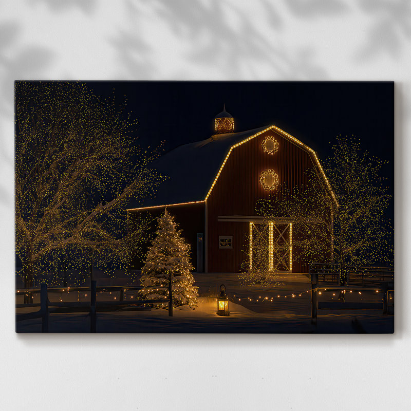 Amber Pines Carol - Toile tendue avec châssis de qualité supérieure, H 18 po x l 12 po