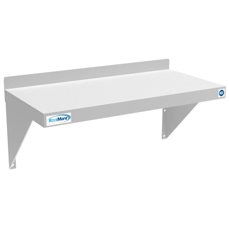 24" Heavy-Duty Stainless Steel Wall Mount Shelf