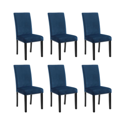 Celeste Wood Dining Chairs (Set Of 6), Blue