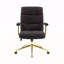 Fauteuil de bureau en tissu texturé et doré, chaise de bureau moderne à hauteur réglable avec accoudoirs rembourrés-308610716