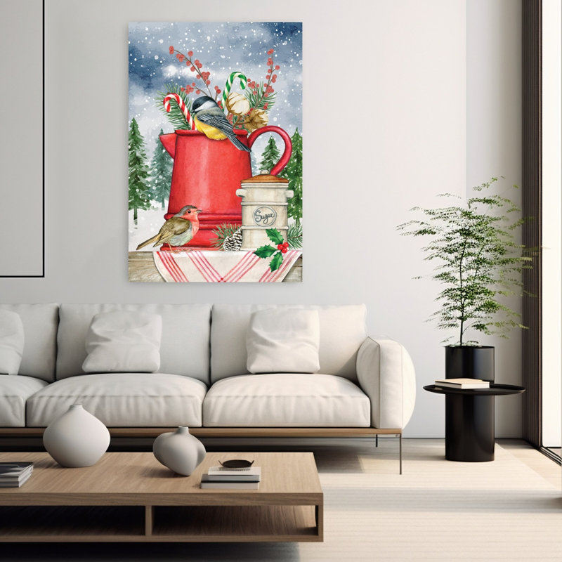 Oiseaux d'hiver, H 60 po x l 40 po