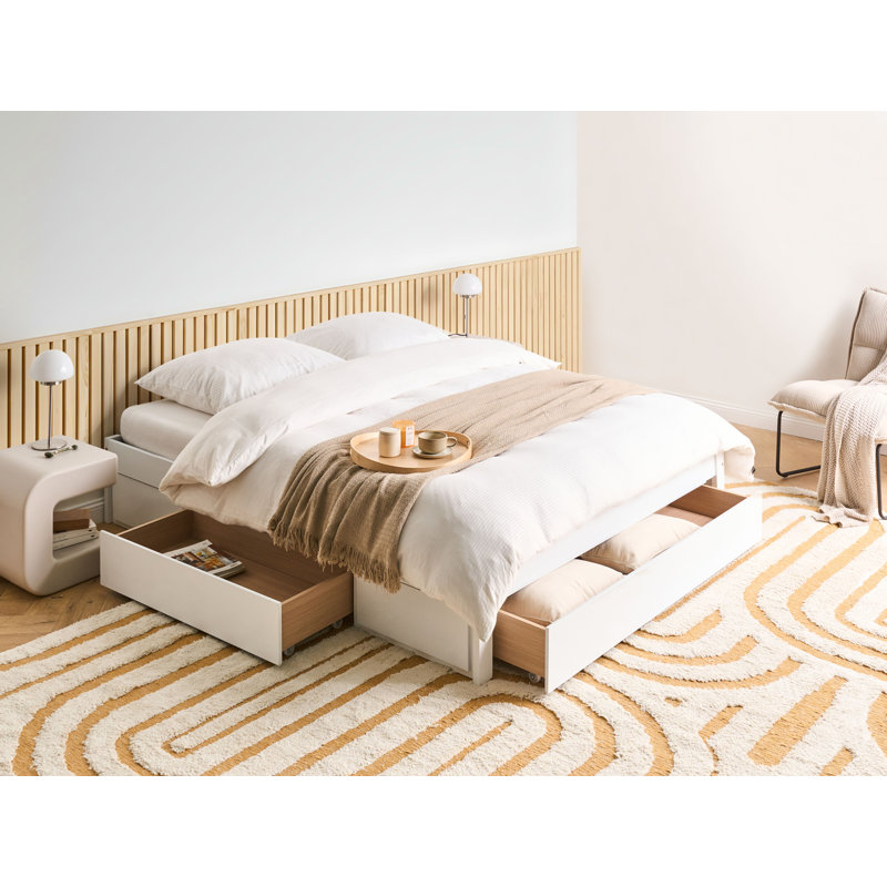 Solid Wood Storage Bed, Kingsize (160 x 200 cm)
