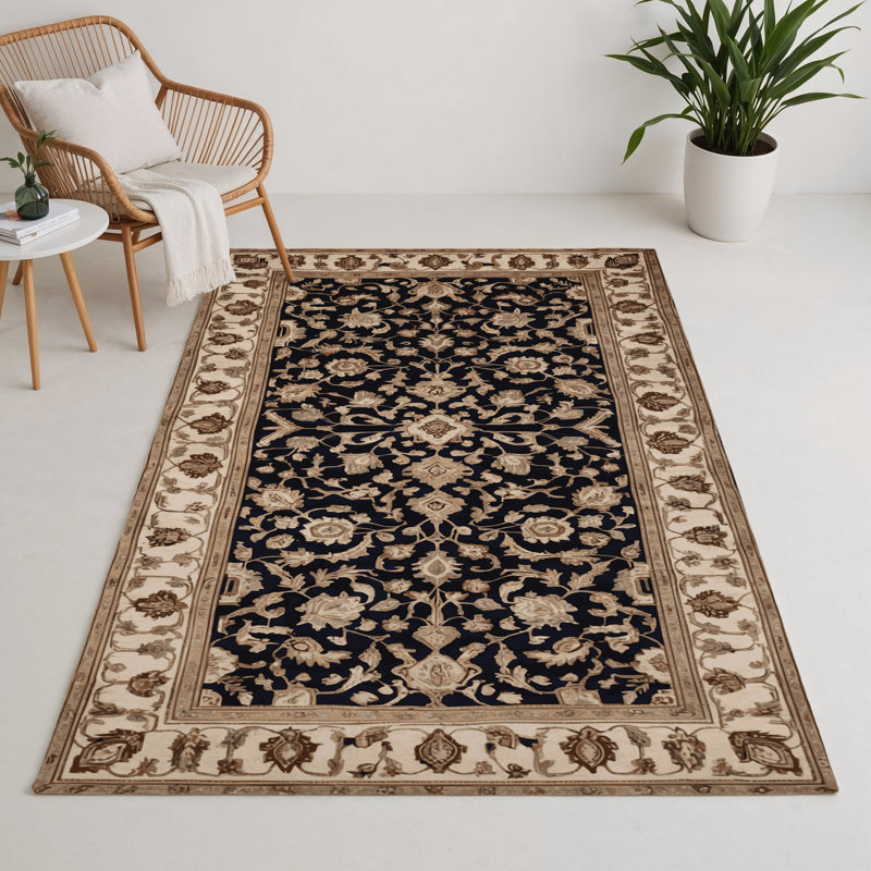 Tapis turc intérieur / extérieur beige, Rectangle 5 pi x 7 pi