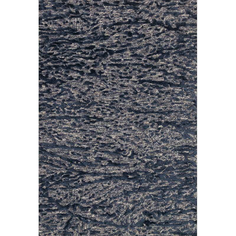 Rusch Hand Tufted Blue Rug, Rectangle 9'3" x 13'