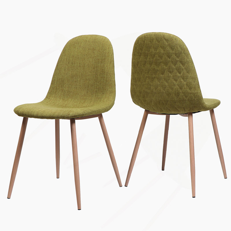 Chaise de salle à manger, Vert, Noyer clair