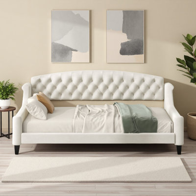 Modern Luxury Tufted Button Daybed, Upholstered Twin Daybed