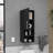 Medicine Single Door Cabinet 31"H, Two External Shelves, Two Interior Shelves, Black-1396723059