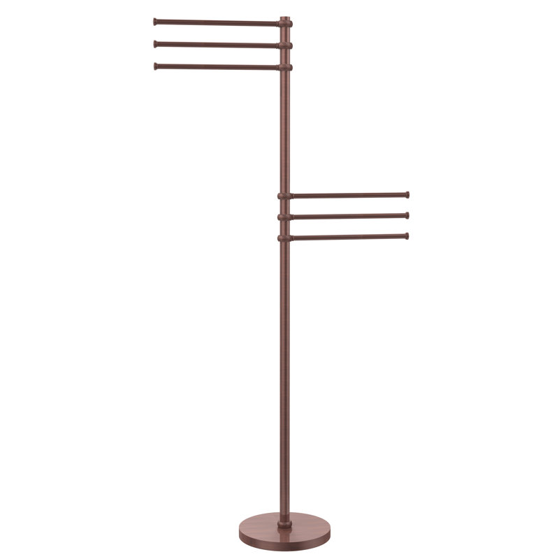 Porte-serviettes sur pied 25,5 po, Cuivre antique