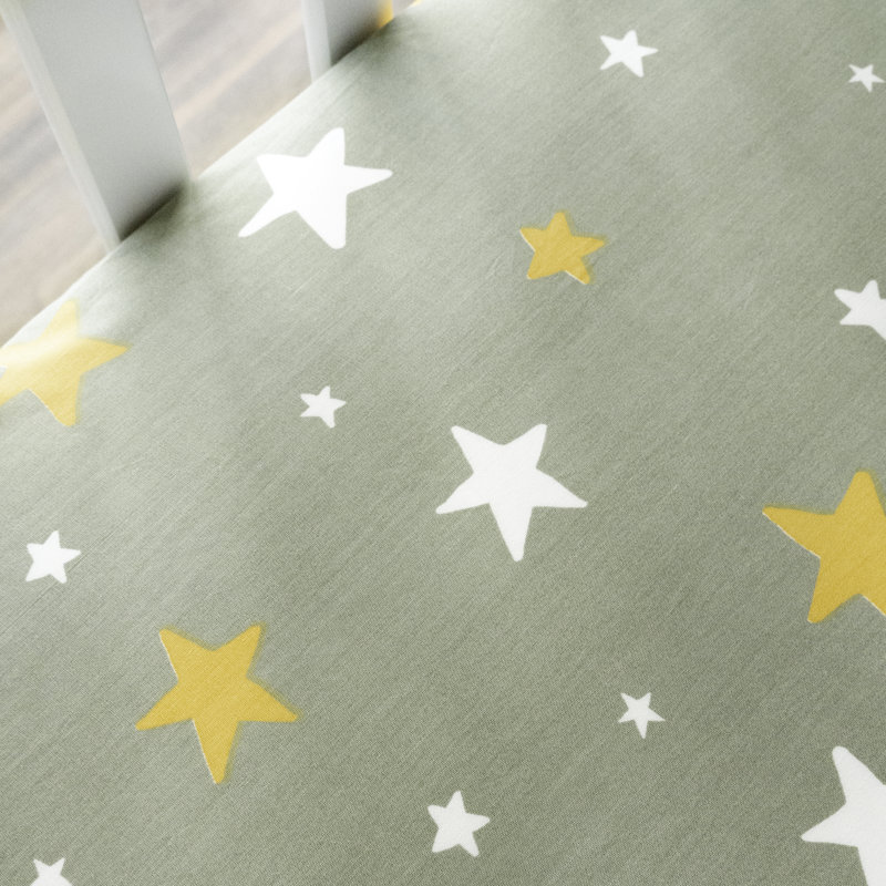 JumpOff Jo - Paquet de 2 draps-housses pour lit de bébé, drap de lit de bébé 100% coton super doux et respirant pour matelas de lit de bébé standard et lits pour tout-petits, 28 po x 52 po - Lions et étoiles
