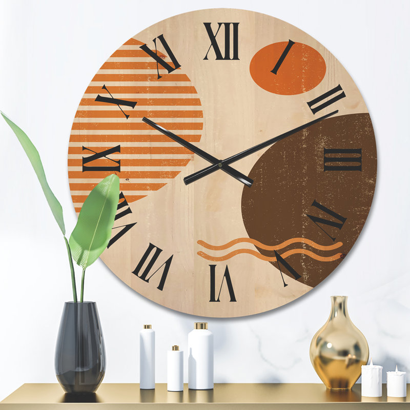 Horloge murale abstraite, Moyen