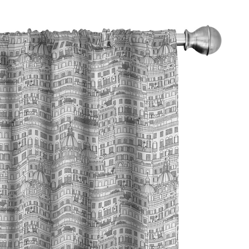 City Semi-Sheer Rod Pocket Curtain Panels, 28" x 95"