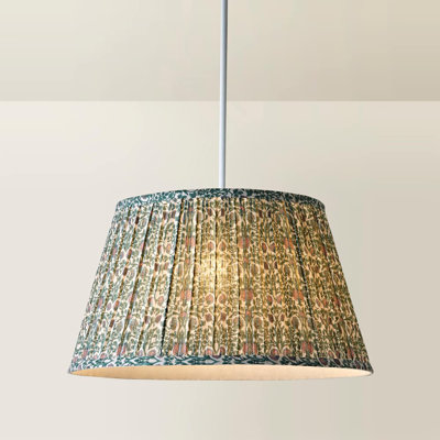 Coakley Linen Blend Empire Lamp Shade ( Slip-On ) in Blue
