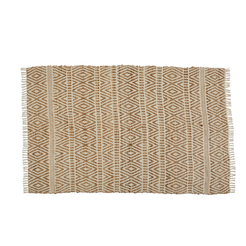 Jute / Sisal and Cotton Geometric Indoor Rug