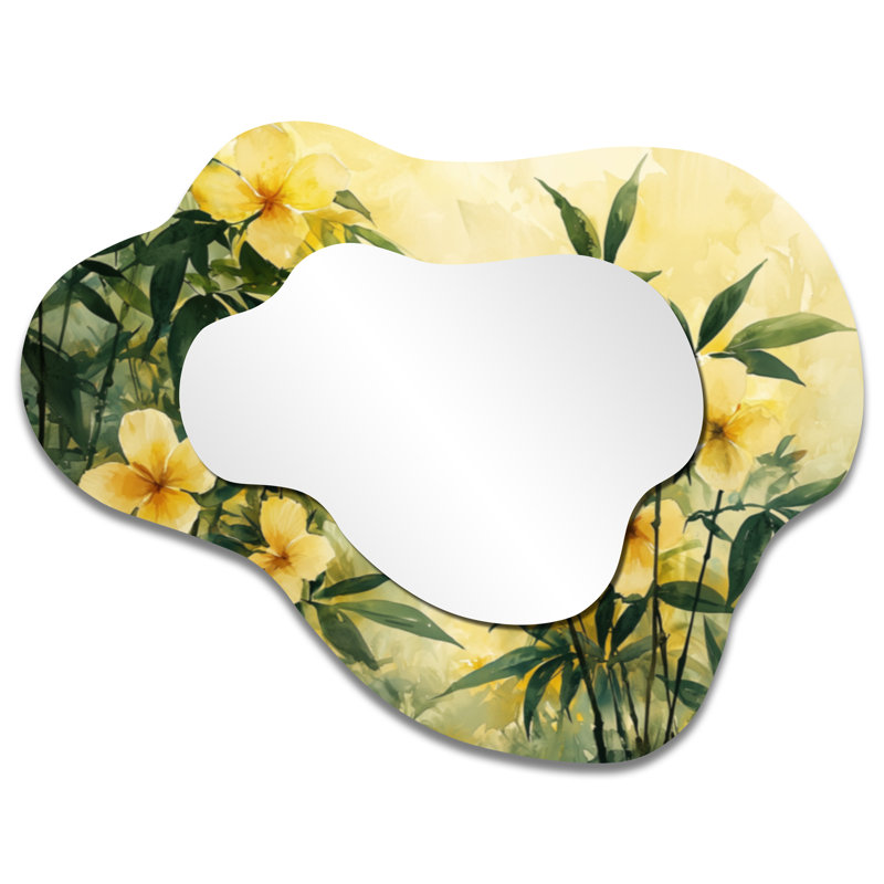 Miroir mural asymétrique Hibiscus, 27 po x 35 po
