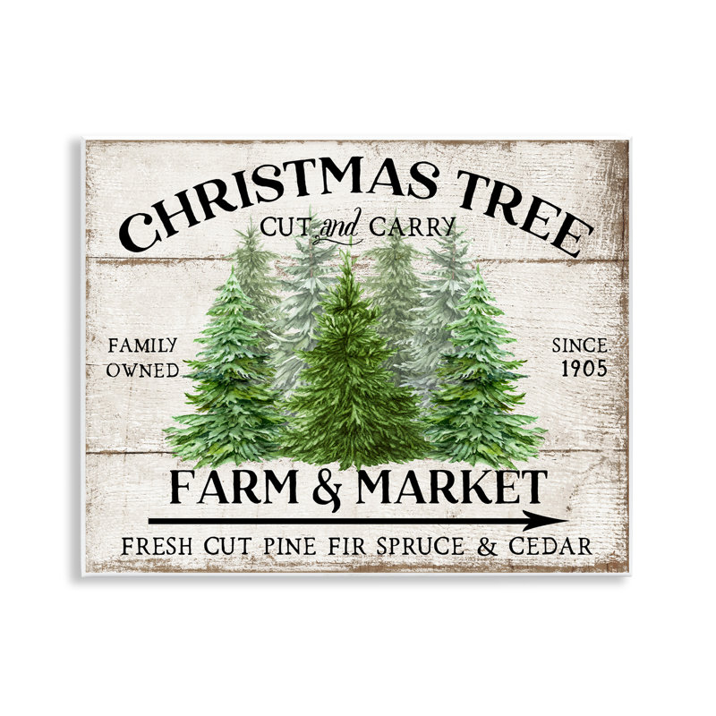 «Farm & Market Christmas», art mural sur toile par Creatif Belle
