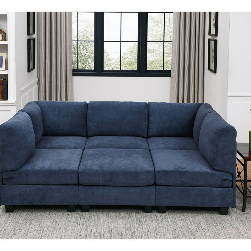 Polyester Modular Sectional Sofa With Tool-Free Assembly