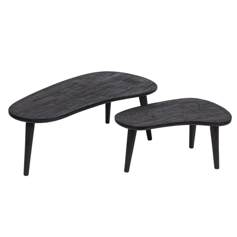 Modern Oblong Mango Wood Nesting Tables