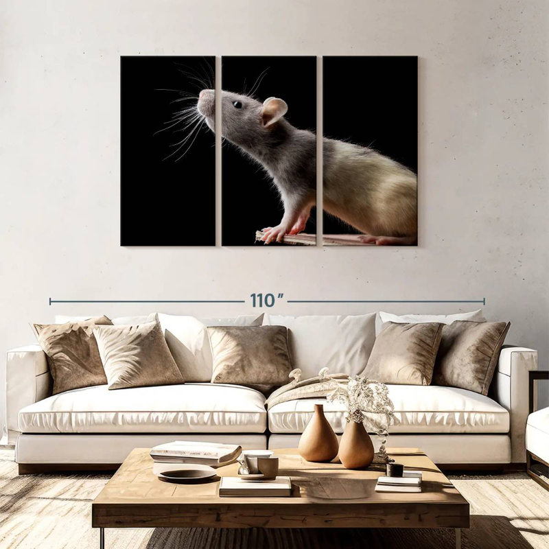 Brampt Rat Close Up, 48" H x 74" W