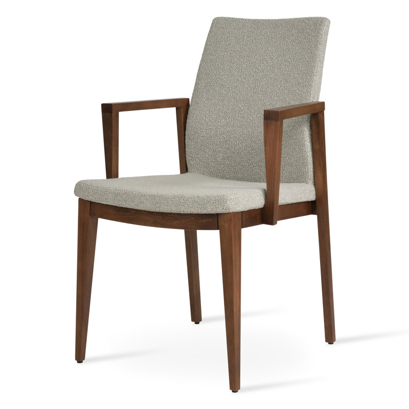 Fauteuil Pasha, Beige, Noyer