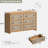Cevat Rattan 6-Drawers Dresser,Thickened Curved Profile Design-1795716530