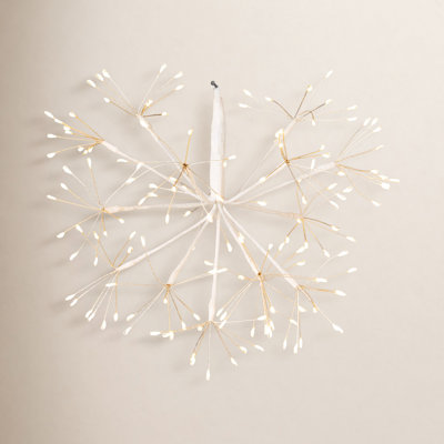 12" Christmas Large LED White Ball Burst, White