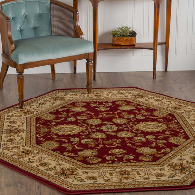Clarence Oriental Floral Indoor Kid & Pet Friendly Rug for Bedroom, Living Room