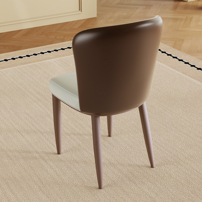 Chaises de salle à manger modernes en acier au carbone, confortables pour la maison et le bureau, ensemble de 2