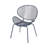 Chair - Navy Iron, 34.81 In. Tall, 24.96 Wide, 25.89 Deep, 22.41 Lb Mass Iron For Comfort, 34 H, 24.8 W, 25.5 D, Heavy
