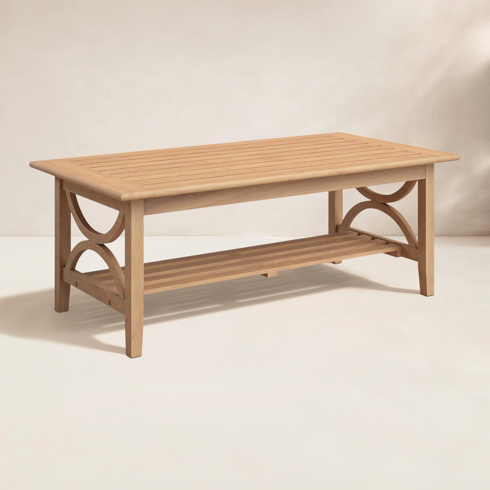 Brunswick 48" Teak Patio Table, Natural