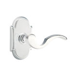 Wave/Drop Privacy (Bed & Bath) Door Lever with Arch Rosette