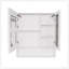 Armoire à pharmacie DEL pour la salle de bain avec lumière blanche une couleur, anti-buée, armoire en plastique-aluminium facile à installer. (31,5 x 35,43 à deux portes)-129334145