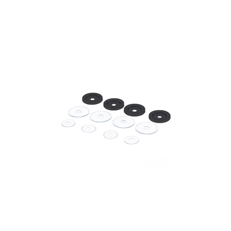 Rondelles de rechange pour poignées de porte de douche FHC de 1 à 4 po de diamètre - noir mat, Matte Black