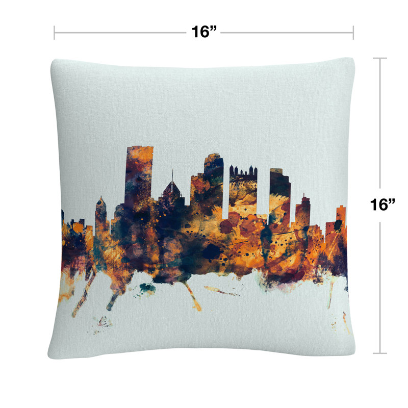 Coussin décoratif Michael Tompsett 16 X 16, Purple/Yellow/Blue