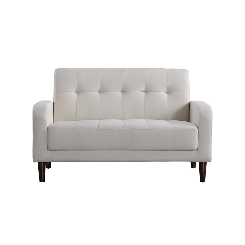 Causeuse à accoudoirs carrés 50 po, Beige