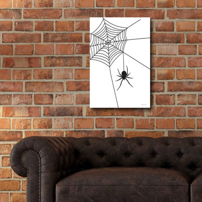 Art mural en verre acrylique épique «Creepy Spider» par Susan Ball, 16 po x 24 po