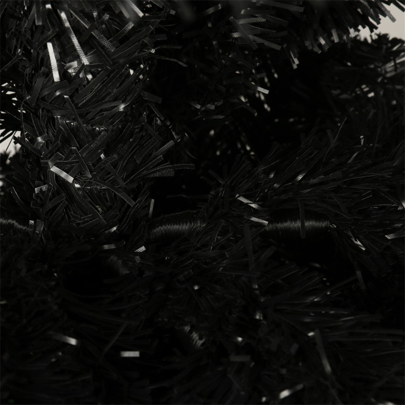 ? Christmas Decoration ?7.5FT Black Slim Artificial Christmas Tree  Includes Foldable Metal Stand