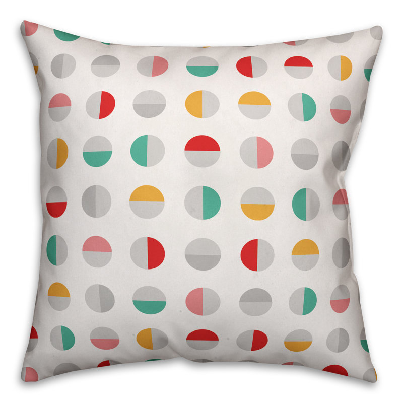 Summer Fun Geometric Reversible Throw Pillow