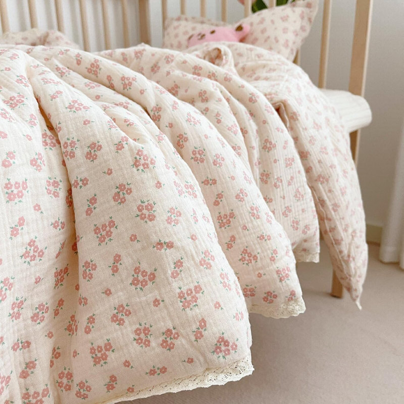 Cute Pattern 2-Layer Muslin Cotton Quilt/Blanket