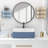  6-Tier Over The Door Towel Racks for Bathroom - Wall Mounted Towel Holder with Metal Shelf - Rolled Towels Organizer Door Adjustable Hanging Towel Storage - Black