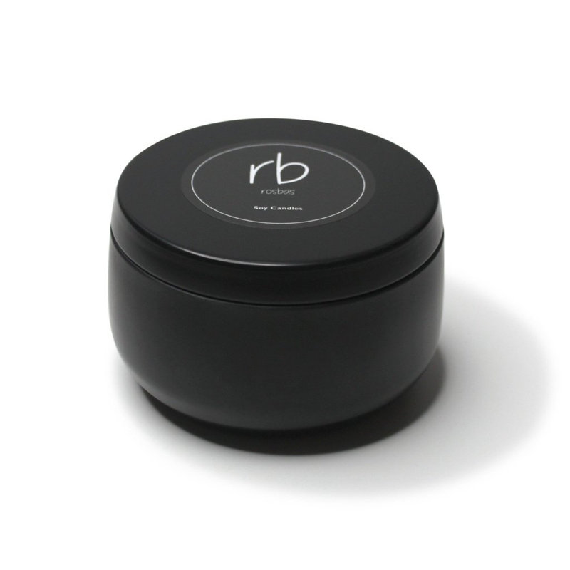 Unscented Tin Candle, Napoli Collection, Black