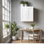 Armoire murale 24 po à double porte en bois massif avec 2 tablettes réglables prêtes à assembler pour la cuisine, la salle de bain, la buanderie et le garage (l 24 po x P 12 po x H 30 po)