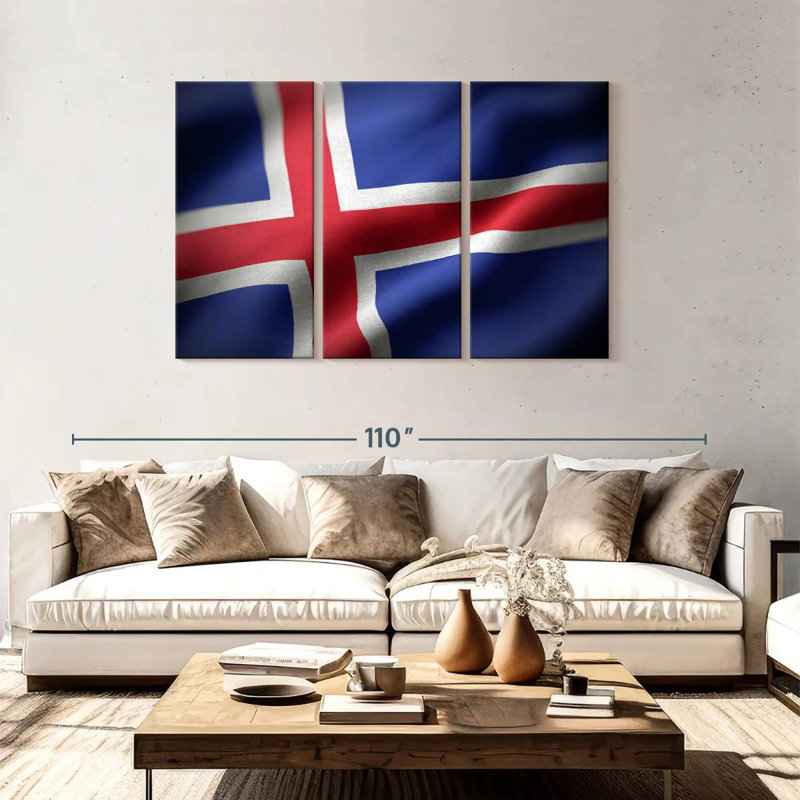 Flag Of Iceland, 48" H x 74" W