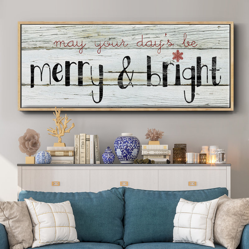 Merry & Bright - toile encadrée, H 12 po x l 30 po