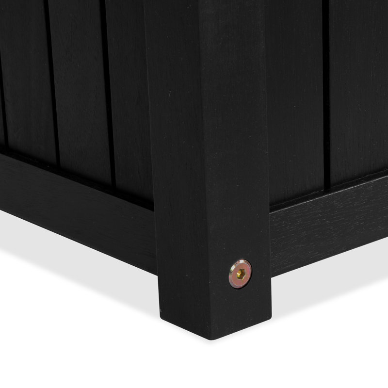 Wood Planter Box, Black