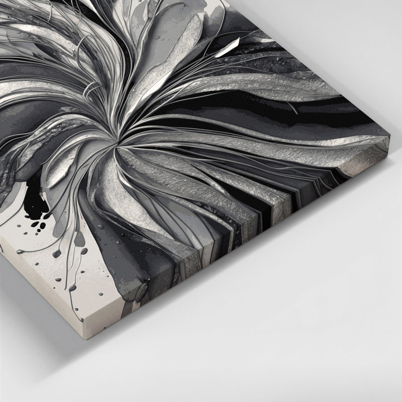 Aquarelle abstraite 30, art mural sur toile grise, H 8 po x l 8 po