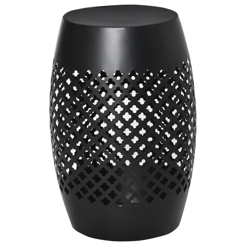 Table de bout en acier Outsunny, Noir