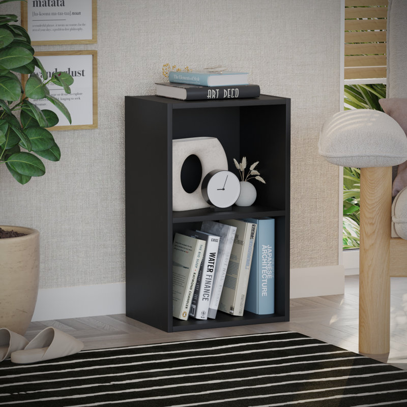 Gerardi 32cm W Standard Bookcase, 54 cm H x 32 cm W, Black