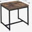 Weathered oak and black rectangular side table