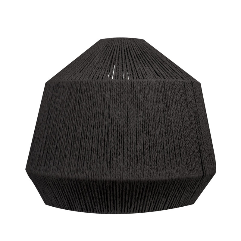 37.5cm H Drum Pendant Shade ( Uno ), Black