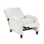 Fauteuil inclinable par pression avec des nuances de style transitionnel, structure en bois massif, système de ressorts rembourrés de mousse, revêtement texturé, détails cloutés, dossier amovible, capacité de poids de 300 lb